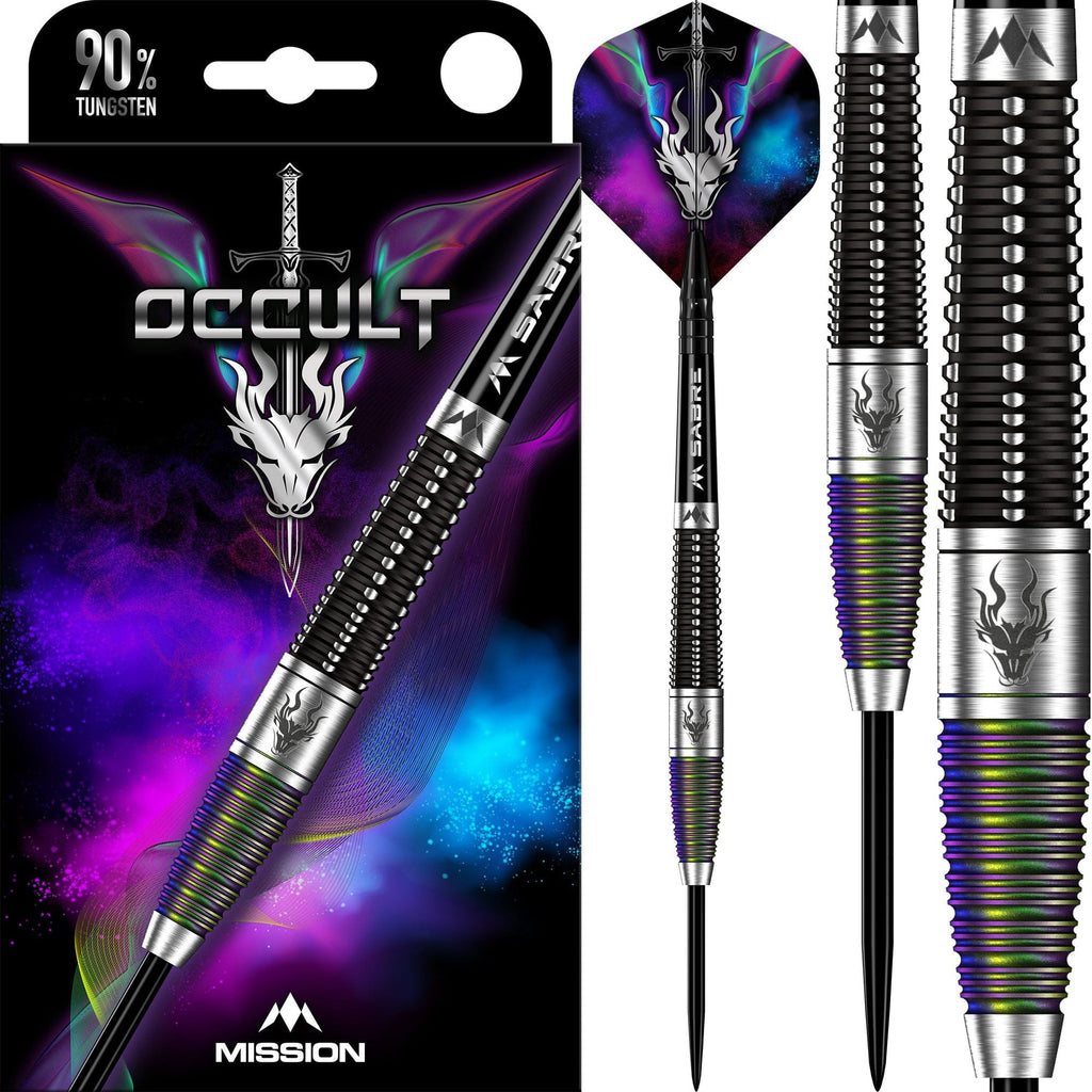 MISSION - Occult Darts - 90% Tungsten - Black & Coral PVD 23/25g