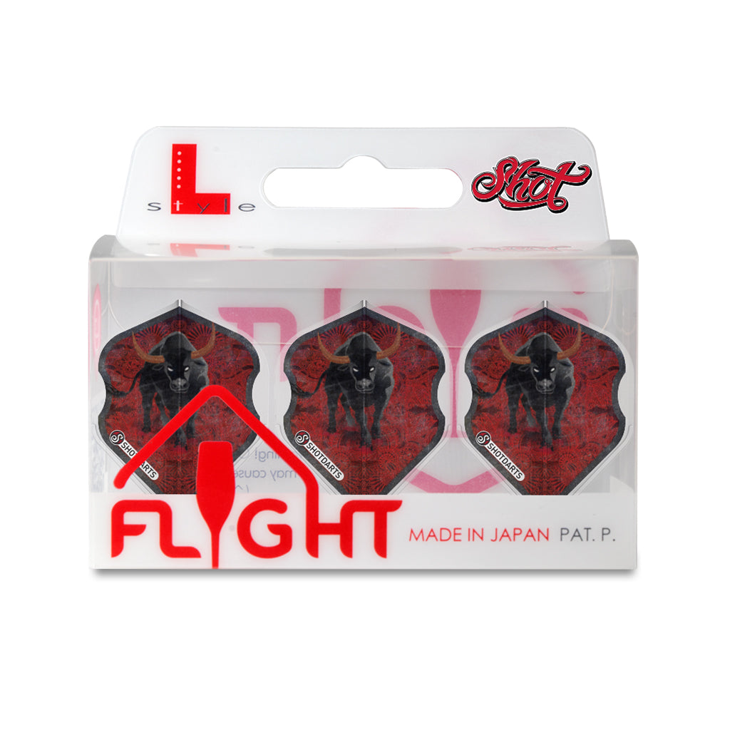SHOT -  L-Style EZ L1 Standard Americana Dart Flight Set - Longhorn