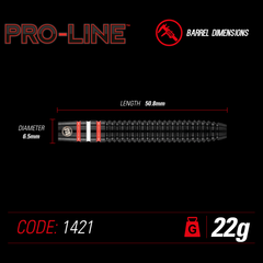 Winmau Pro-Line Darts - 90% Tungsten - 22g