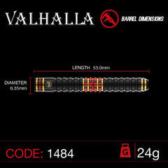 WINMAU - Valhalla - 85% and 95% Dual Core Tungsten Darts - 24g