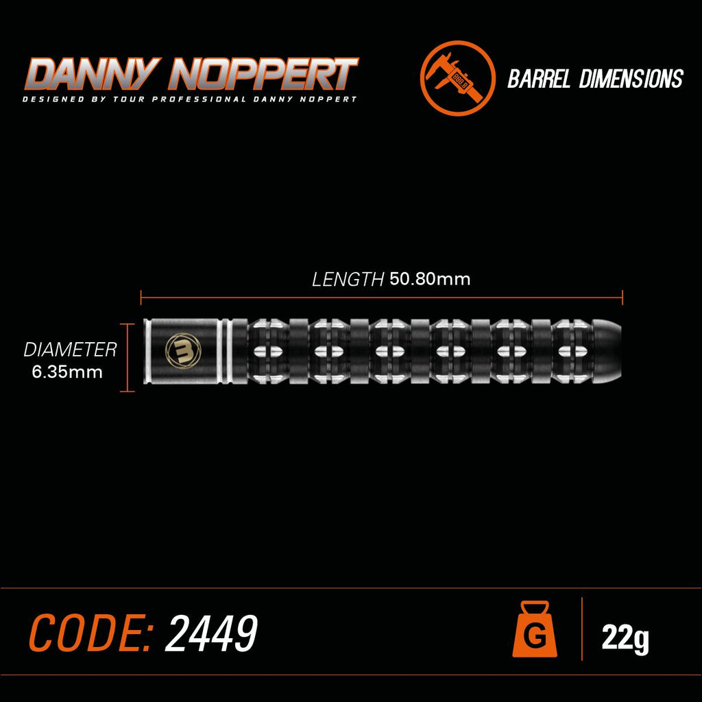 WINMAU - Danny Noppert Freeze - 90% Tungsten Darts - 22g