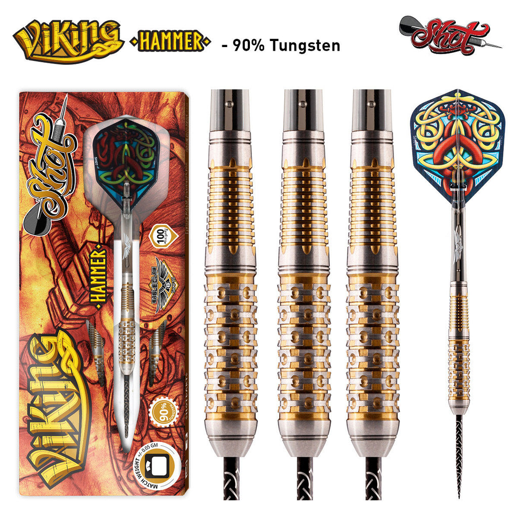 SHOT Viking Hammer Darts - 90% Tungsten - 23g