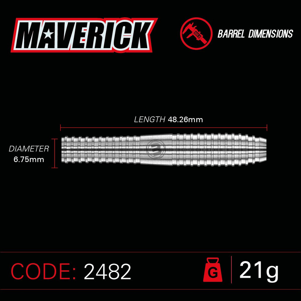WINMAU - Maverick Darts - 80% Tungsten - 21g