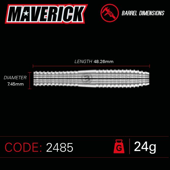 WINMAU - Maverick Darts - 80% Tungsten - 24g