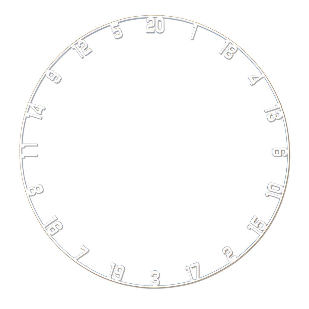 TEX DARTS - Titan Laser Cut Number Ring - White