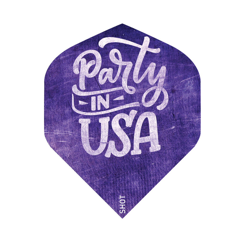 SHOT - Americana Party On Dart Flight Set - Small Standard