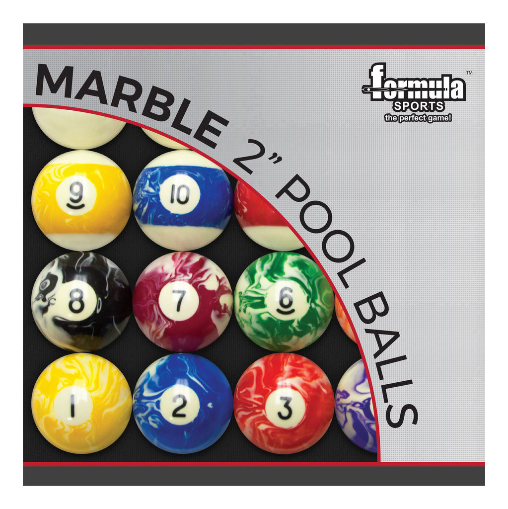 Marble Pool Balls Boxed 2"