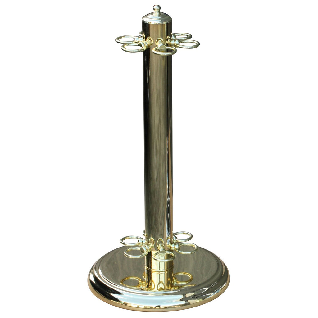 Metal Cue Stand - 6 Cues - BRASS