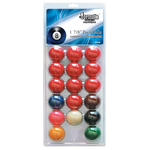 Pool Snooker Billiard Table Balls 1 & 7/8" Inch Set of 17