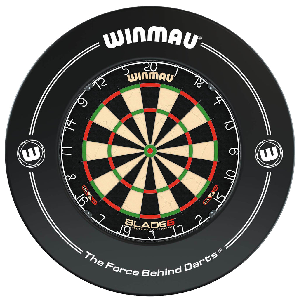 WINMAU - BLADE 6 Dartboard & BLACK Surround DEAL