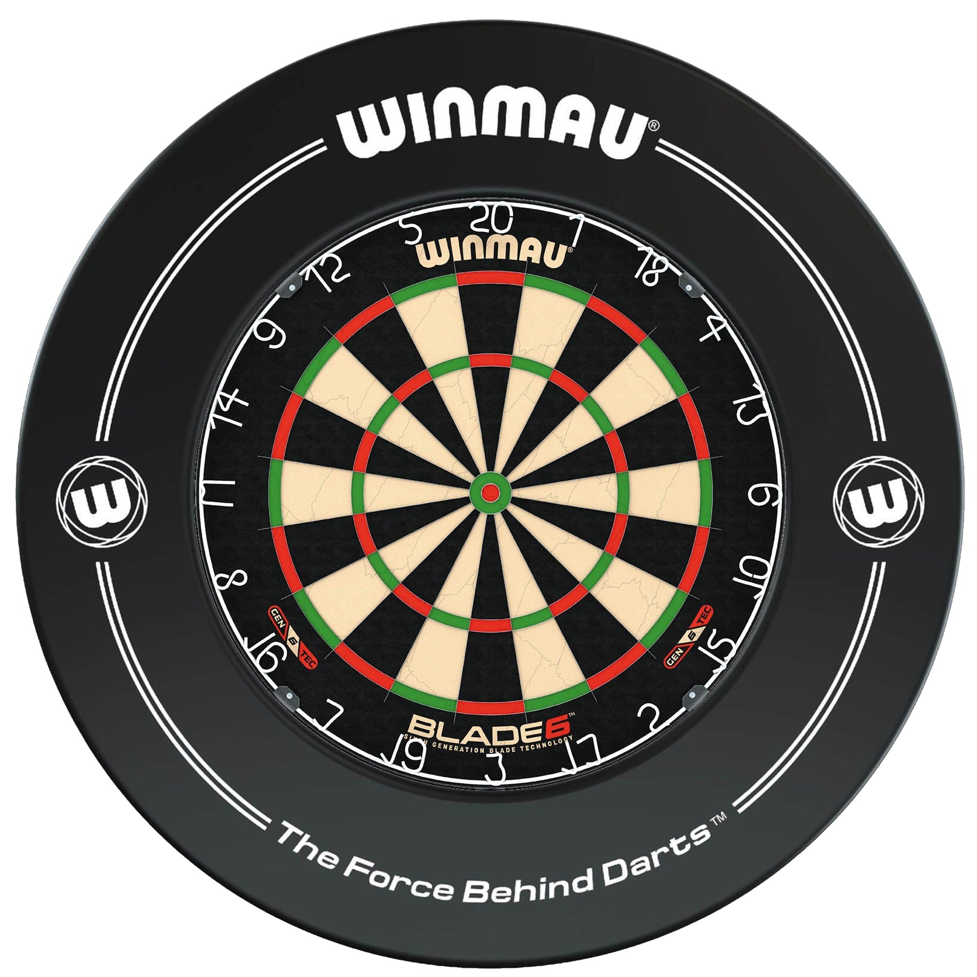 WINMAU BLADE 6 Dartboard & BLACK Surround DEAL