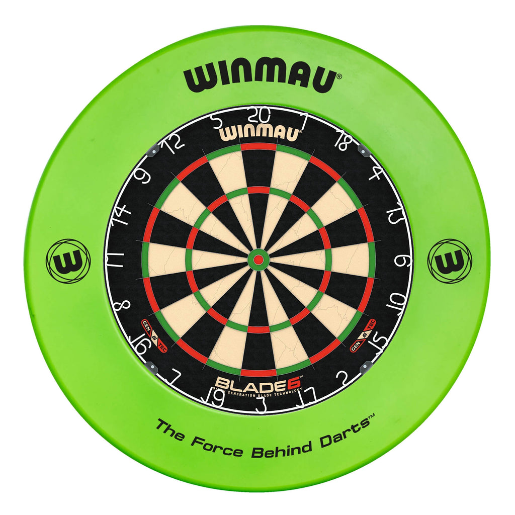WINMAU - BLADE 6 Dartboard & GREEN Surround DEAL