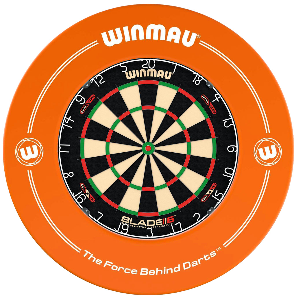 WINMAU - Blade 6 DUAL CORE Dartboard & ORANGE Surround DEAL