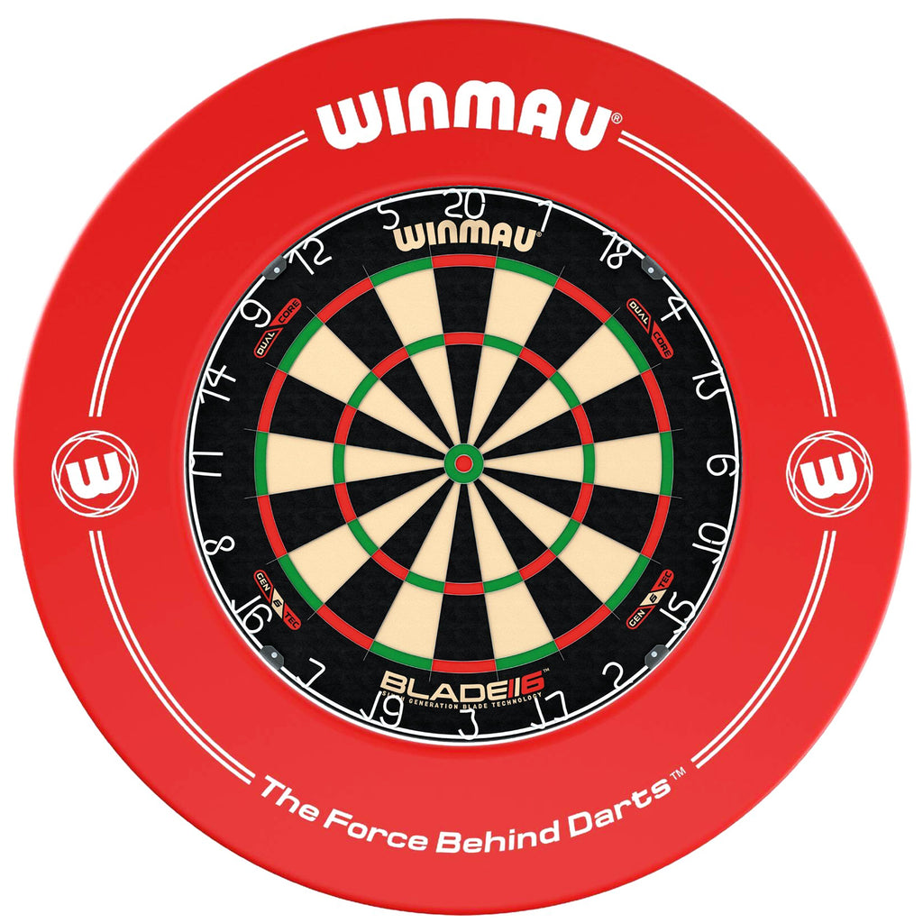WINMAU - Blade 6 DUAL CORE Dartboard & RED Surround DEAL