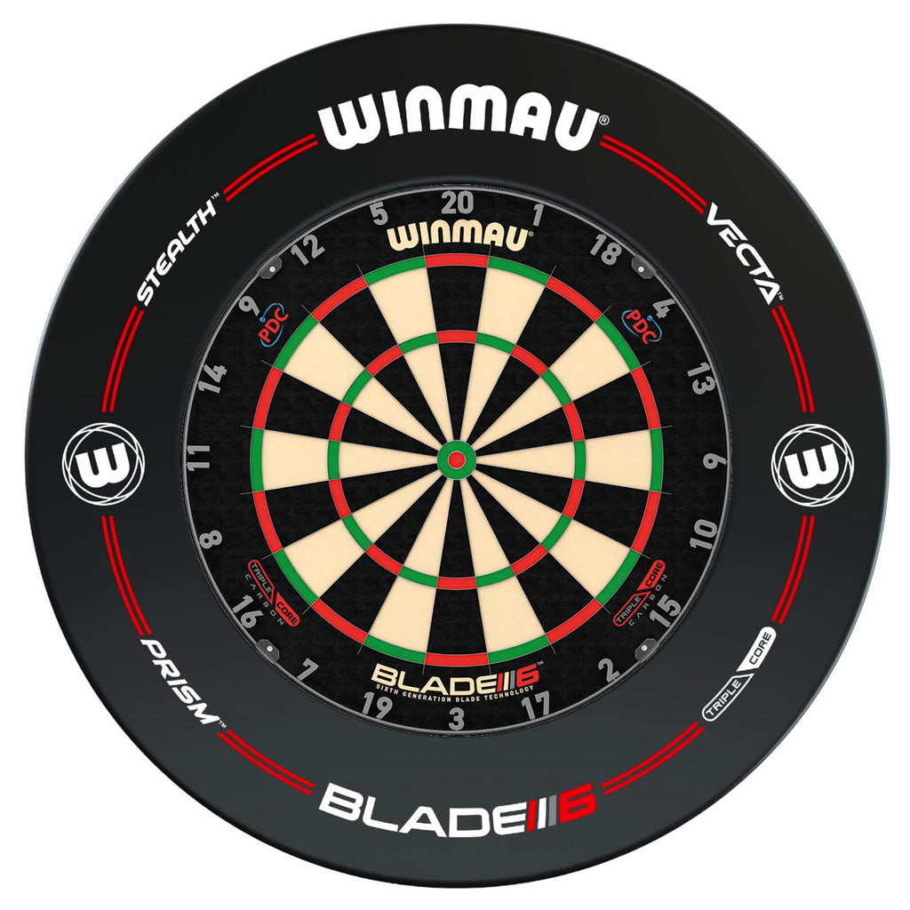 WINMAU - Blade 6 TRIPLE CORE Dartboard & PRO-LINE Surround DEAL