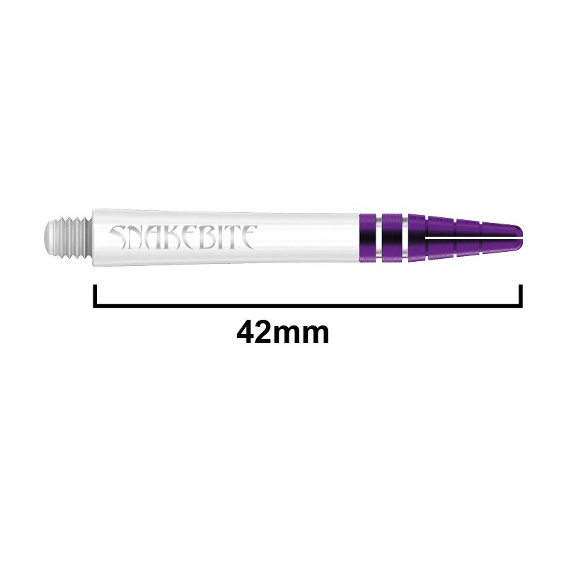 RED DRAGON - Peter Wright "Snakebite" Nitrotech Shafts - White and Purple - Medium