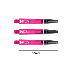 RED DRAGON - Nitrotech Composite Dart Shafts - 36mm Short Pink