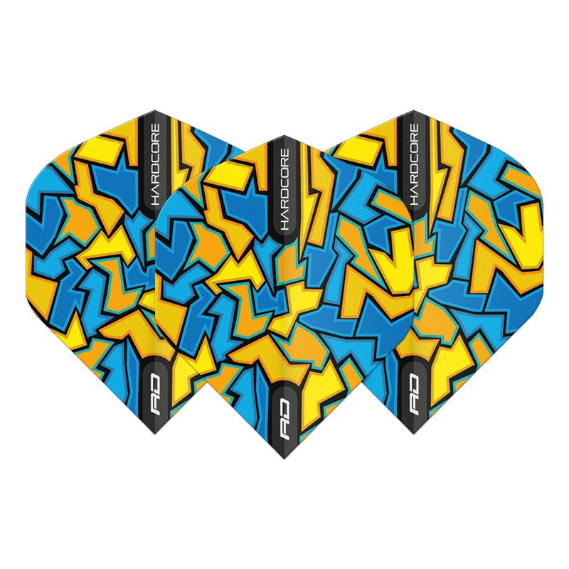 RED DRAGON - Hardcore Radical Blue Crackle Dart Flights