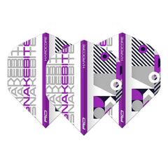RED DRAGON - Hardcore Snakebite Stack White & Purple Dart Flights