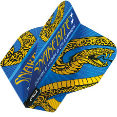 RED DRAGON - Snakebite Hardcore Ionic Blue and Gold Dart Flights