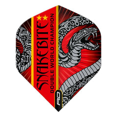 RED DRAGON - Snakebite Hardcore Ionic Red and Grey Dart Flights