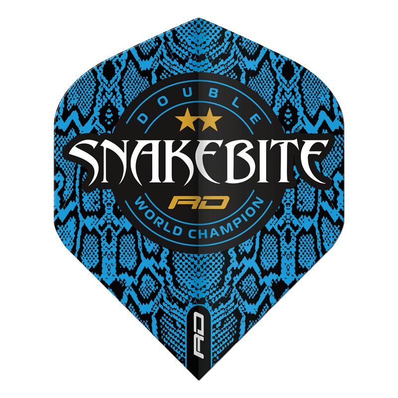 RED DRAGON - Snakebite Hardcore Ionic Blue Logo Dart Flights