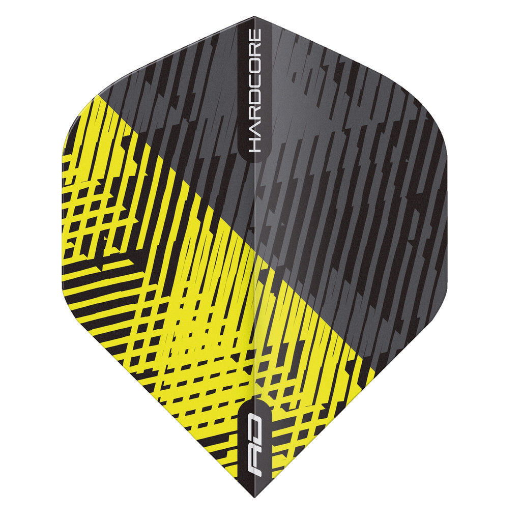 RED DRAGON - Hardcore Radical Fleck Flights - Black and Yellow