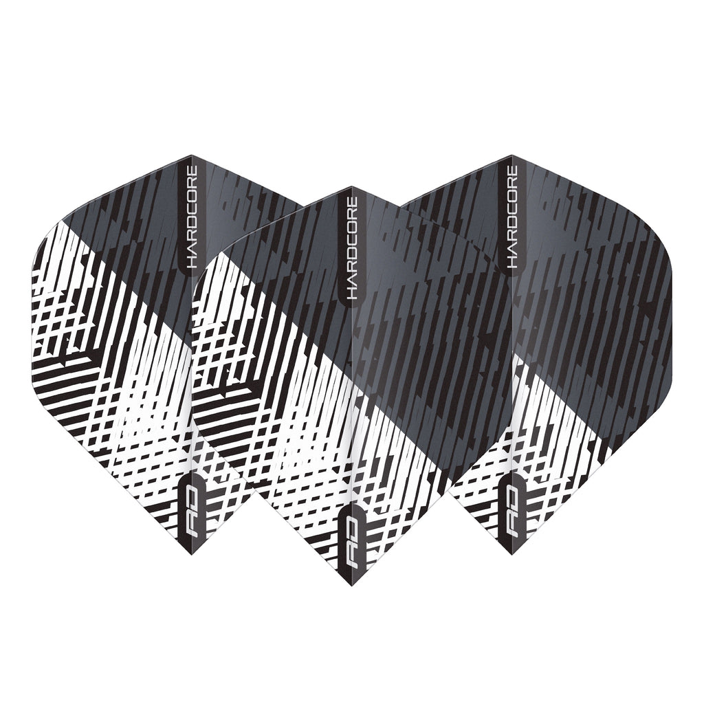 RED DRAGON - Hardcore Radical Fleck Flights - Black and White