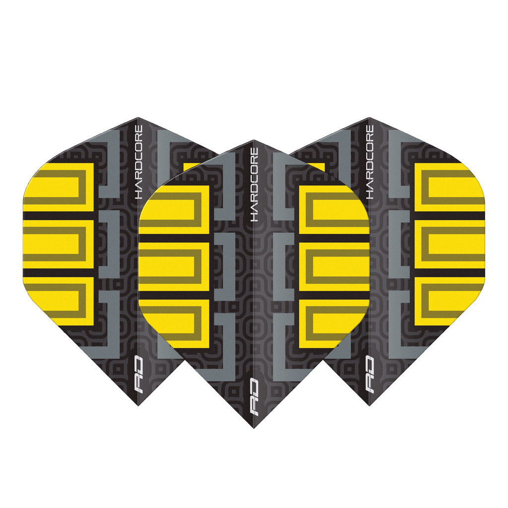 RED DRAGON - Hardcore Radical Blocks Dart Flights - Yellow