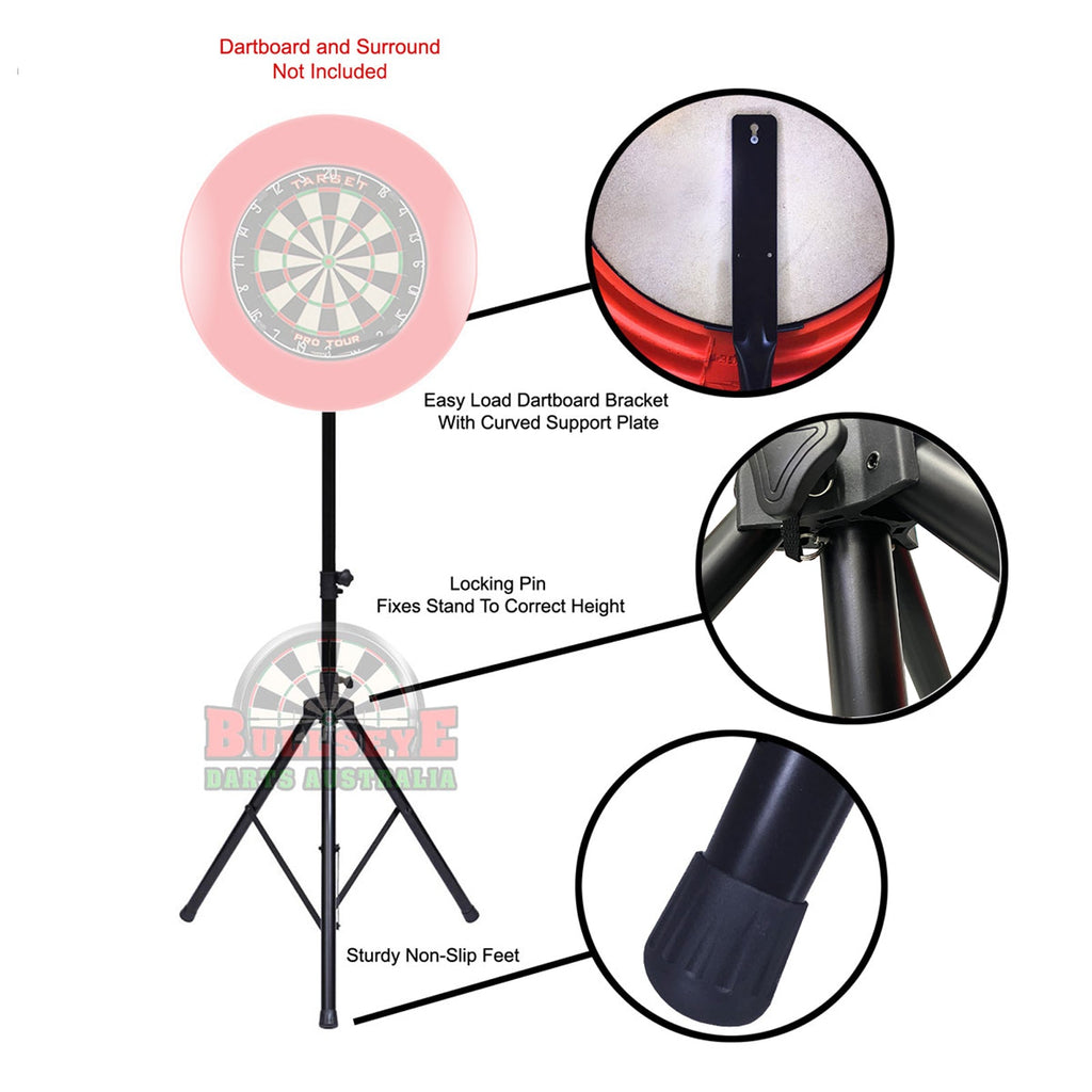 Portable Darts TRIPOD STAND and HEAVY DUTY MAT Combo