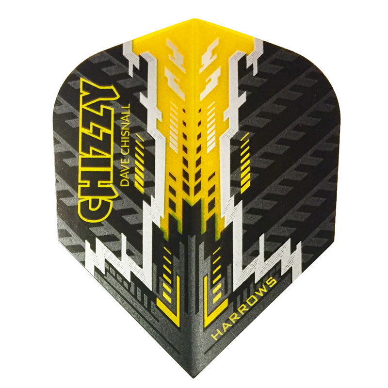 Harrows Dave Chisnall CHIZZY Dart Flights - 100 Micron PRO - Black