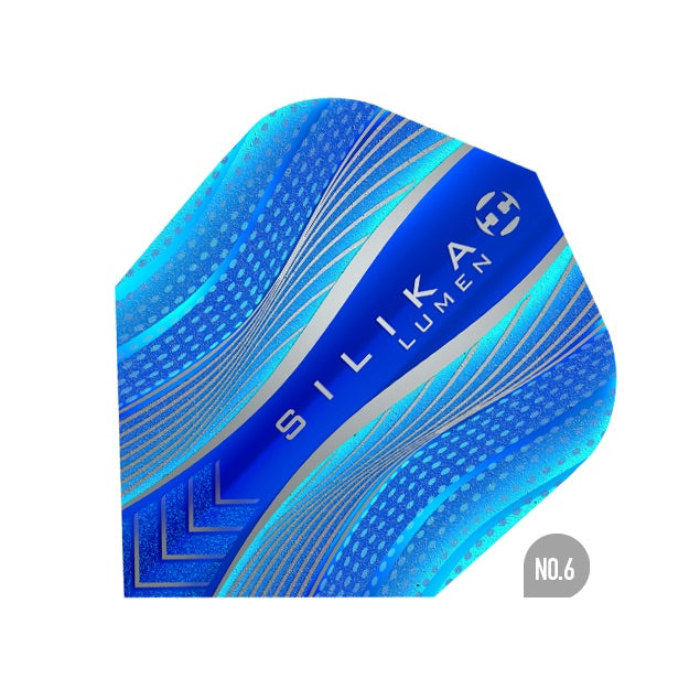 HARROWS - Silika Lumen Dart Flights - Blue - Standard Small NO6 Shape