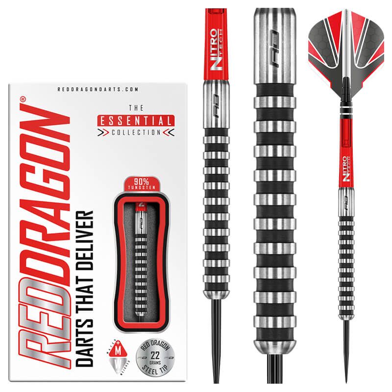 RED DRAGON - Javelin Black Darts - 90% Tungsten - 22g