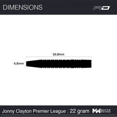 RED DRAGON - Jonny Clayton Premier League Darts - 90% Tungsten - 22g