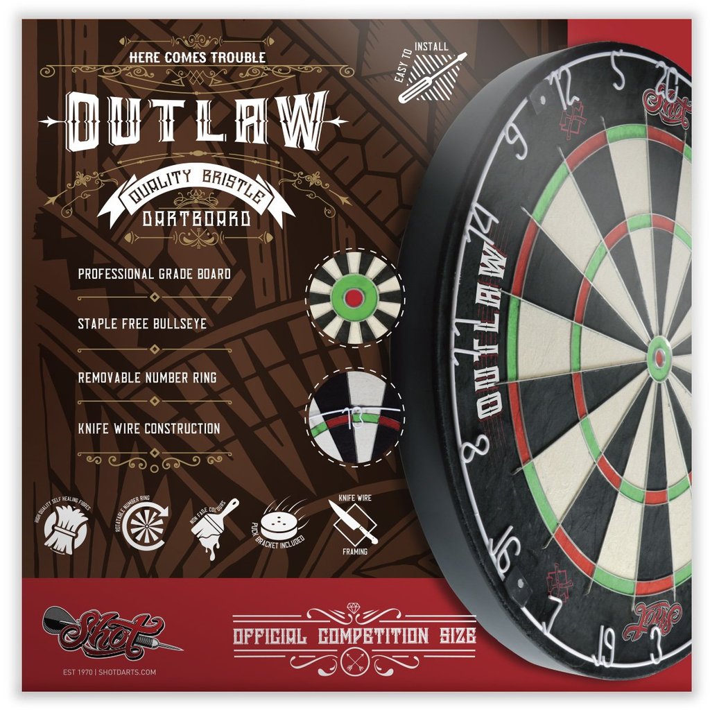 SHOT - Outlaw Bristle Dartboard