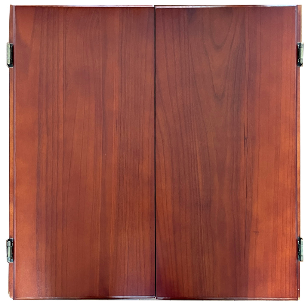 SOLID PINE - OVERSIZE Club Dartboard Cabinet with Chalkboards - BROWN