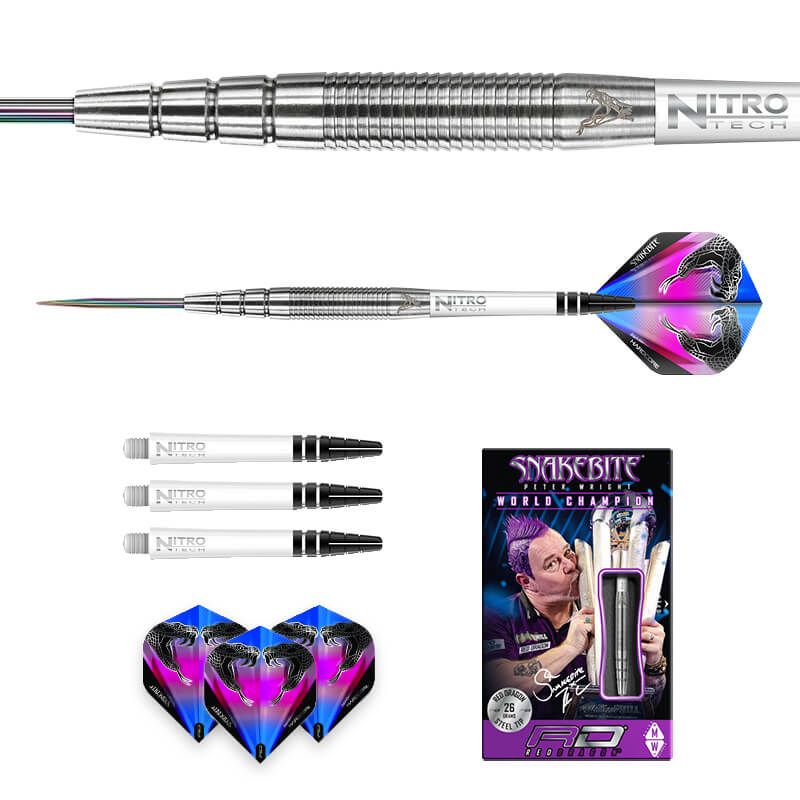 RED DRAGON Peter Wright Snakebite PL15 Darts - 90% Tungsten - 24g