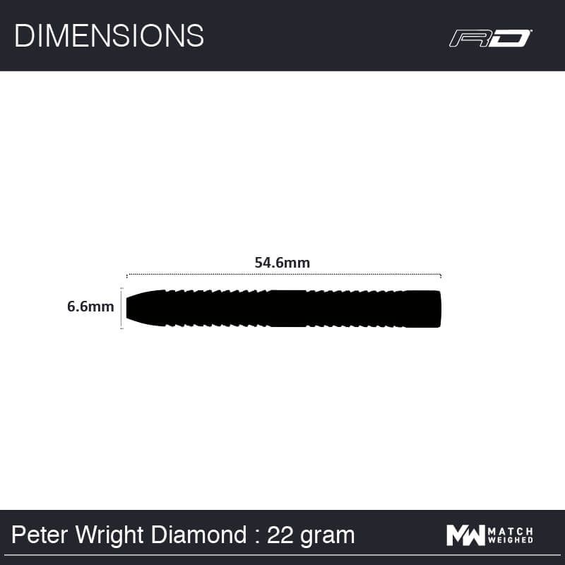 RED DRAGON Peter Wright Snakebite WC Diamond Fusion Darts - 90% Tungsten - 22g