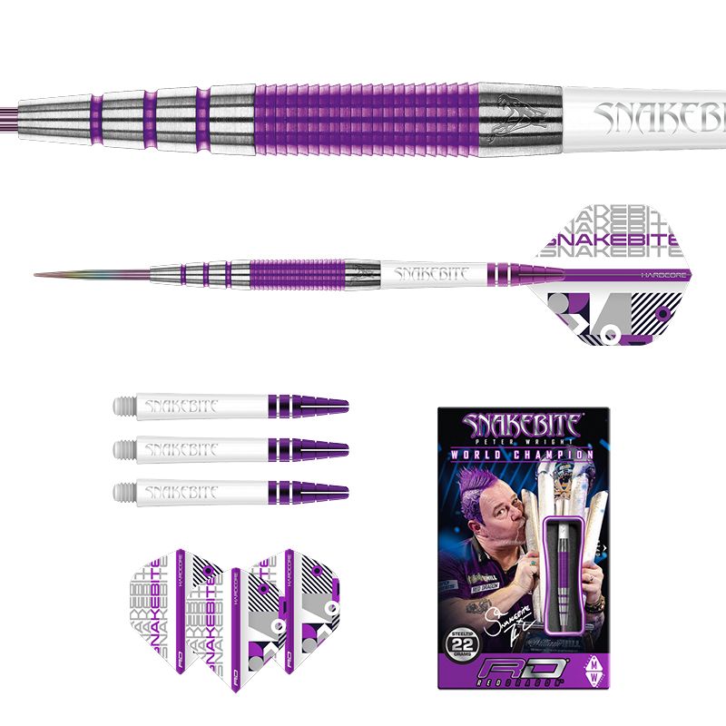 RED DRAGON - Peter Wright Snakebite PL15 Medusa Darts - 90% Tungsten - 22g