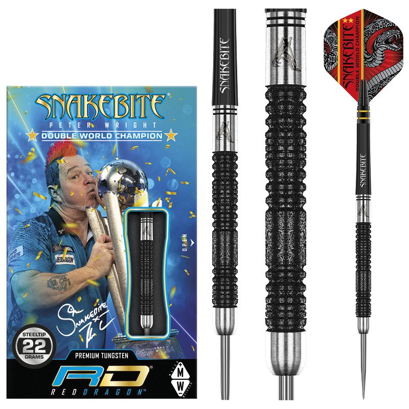 RED DRAGON - Peter Wright Double WC SE Black Darts - 20g