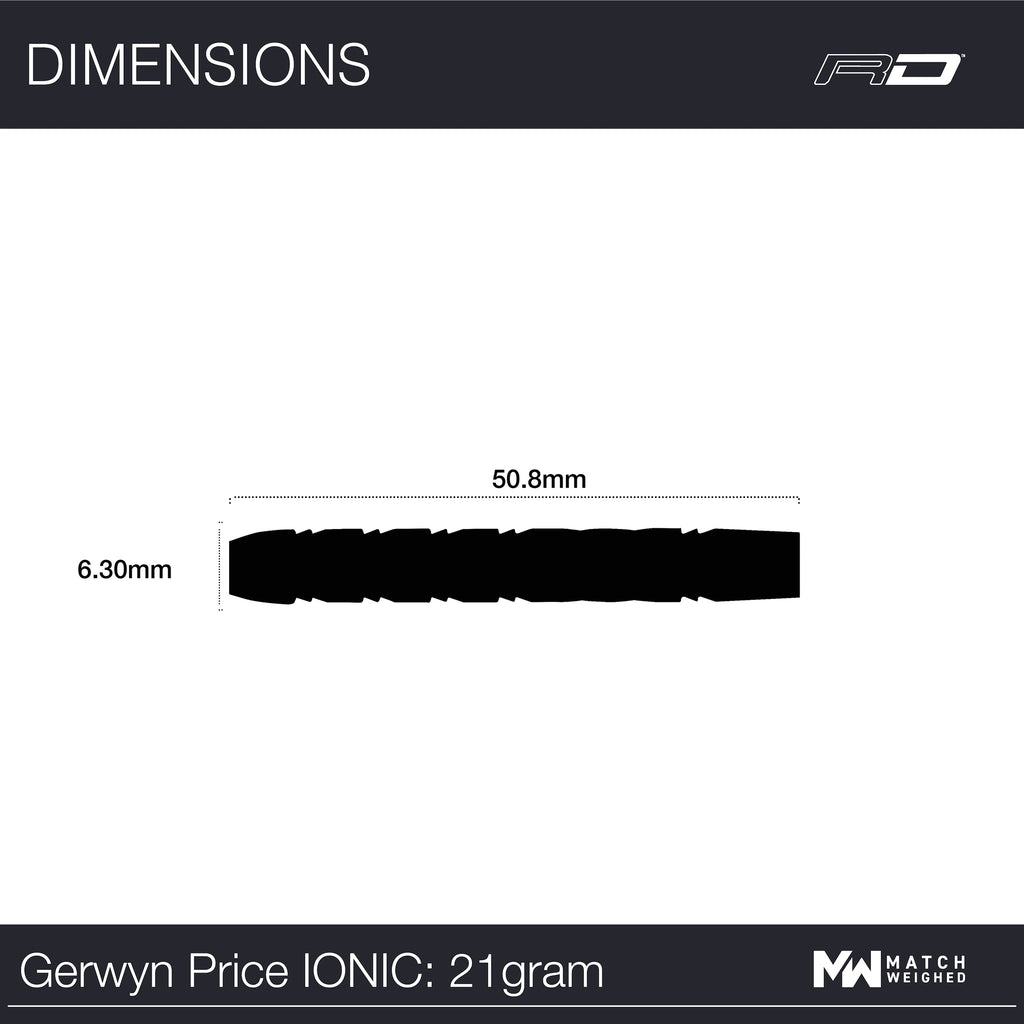 RED DRAGON - Gerwyn Price Ionic - 90% Tungsten - 21g