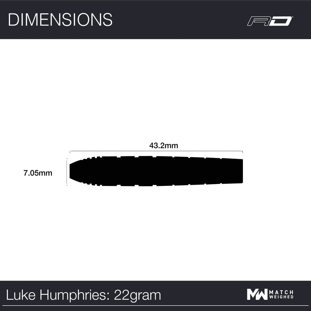 RED DRAGON - Luke Humphries TX1 Special Edition Darts - 90% Tungsten - 22g