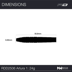 RED DRAGON - Artura Shocking Pink Darts - 90% Tungsten - 24g
