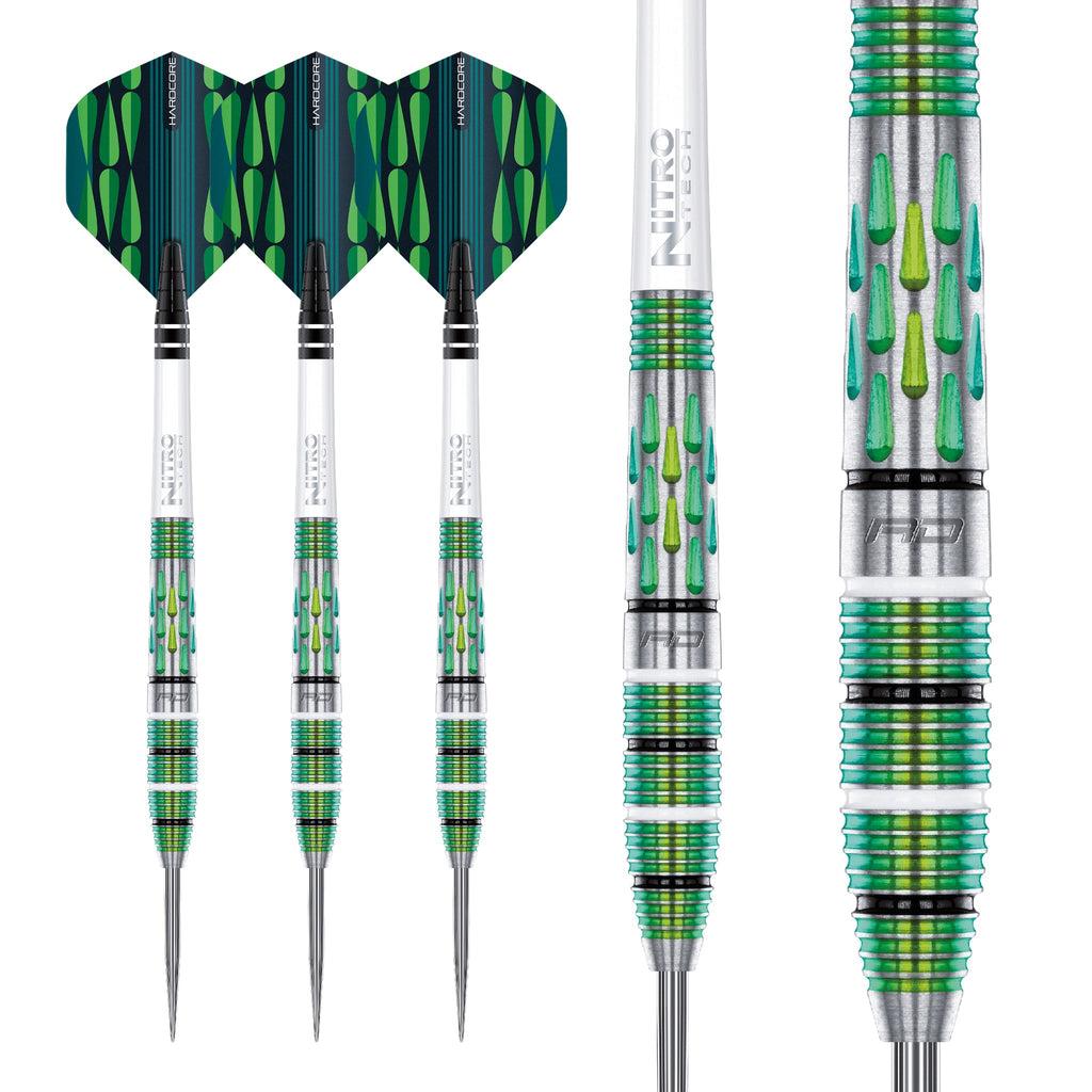 RED DRAGON - Artura Screamin' Green Darts - 90% Tungsten - 26g