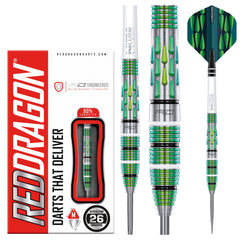 RED DRAGON - Artura Screamin' Green Darts - 90% Tungsten - 26g