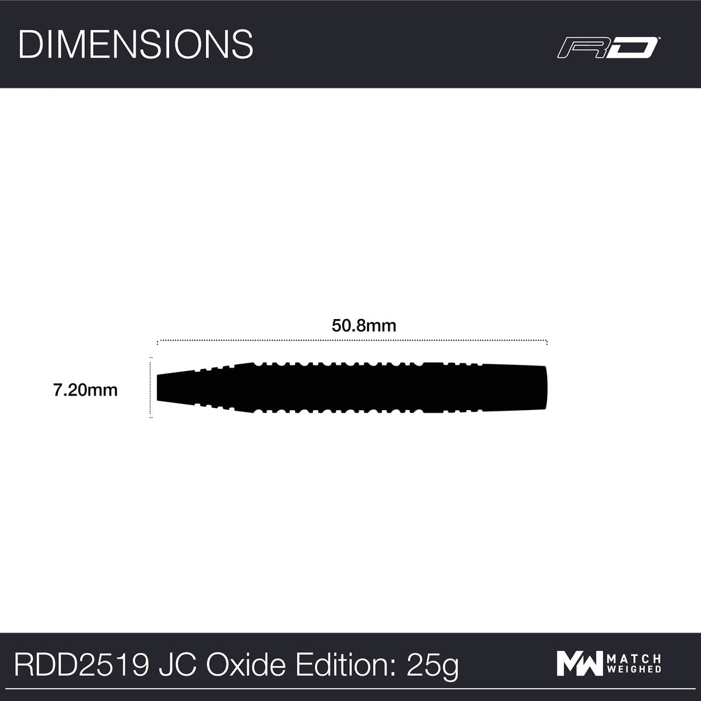 RED DRAGON - Johnny Clayton Oxide Edition Darts - 90% Tungsten - 25g