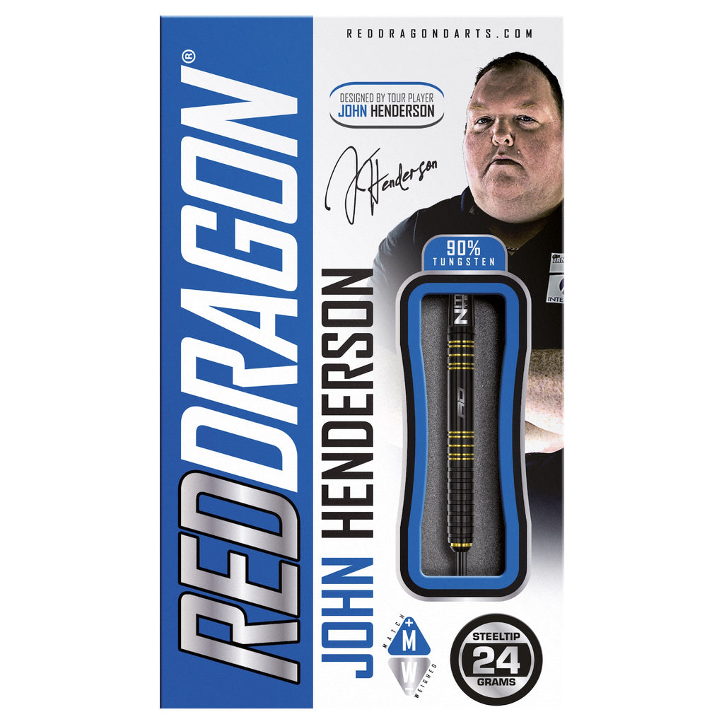 RED DRAGON - John Henderson Special Edition Darts - 90% Tungsten - 24g