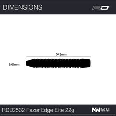 RED DRAGON - Razor Edge Elite Darts - 90% Tungsten - 22g