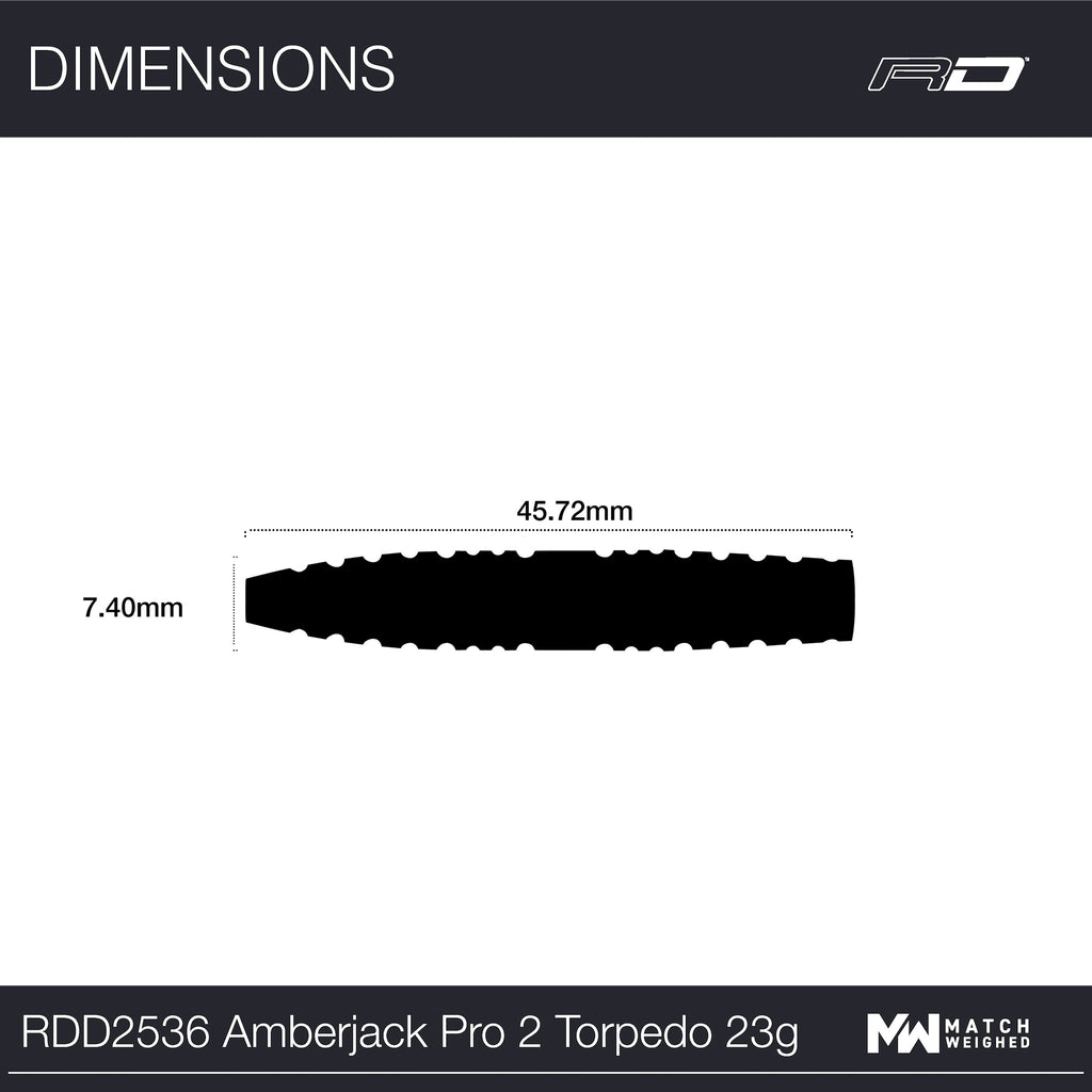 RED DRAGON - Amberjack Pro Torpedo Darts - 90% Tungsten - 23g