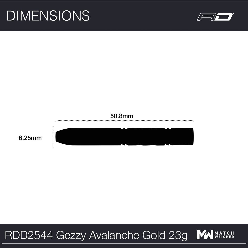 RED DRAGON - Gerwyn Price Avalanche Pro Gold - 90% Tungsten - 23g